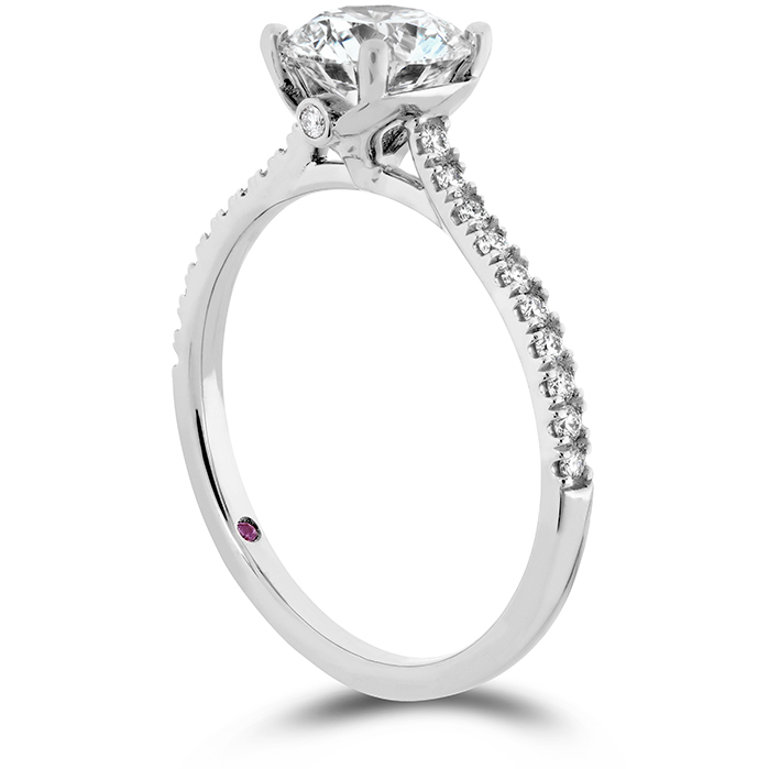 1 ctw.  Mounting Sloane Silhouette Engagement Ring Diamond Band in 18K White Gold