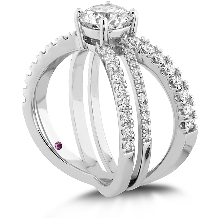 0.53 ctw. Harley Wrap Engagement Ring in 18K White Gold