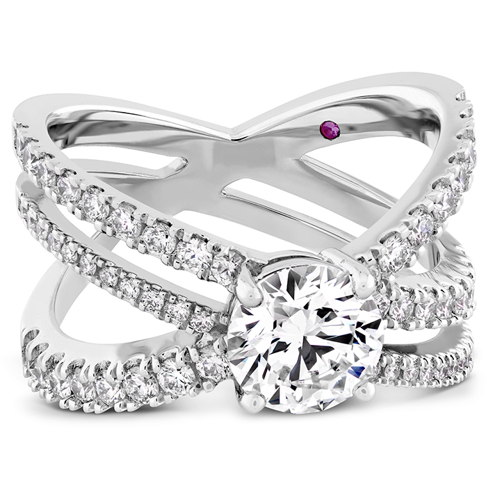 0.6 ctw. Harley Wrap Engagement Ring in 18K White Gold