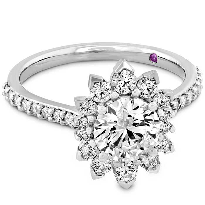 0.44 ctw. Behati Say It Your Way Oval Engagement Ring in 18K White Gold