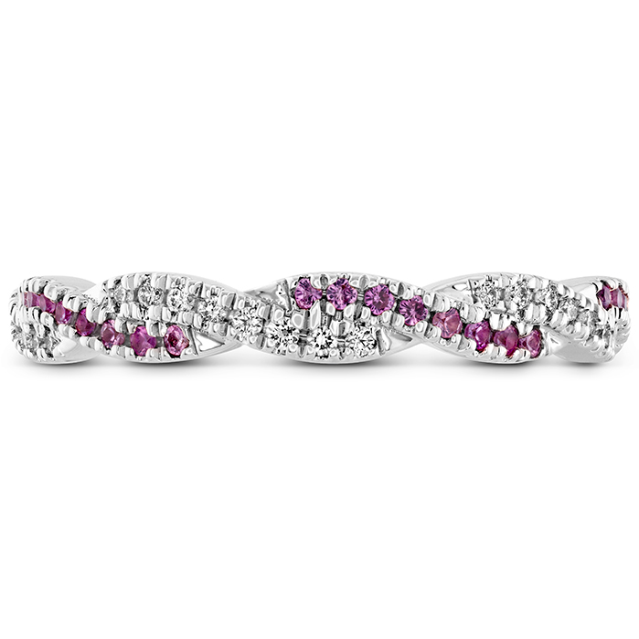 0.19 ctw. Harley Go Boldly Braided Eternity Power Band with Sapphires in 18K Rose Gold