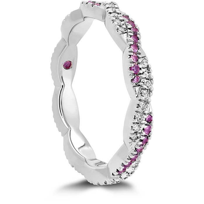 0.19 ctw. Harley Go Boldly Braided Eternity Power Band with Sapphires in 18K White Gold