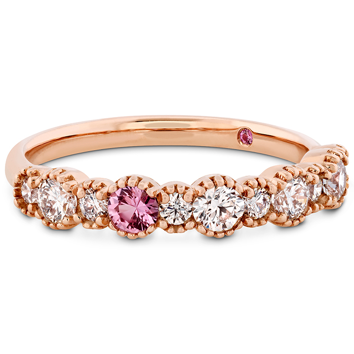 0.57 ctw. Behati Beaded Band with Sapphires in 18K Rose Gold