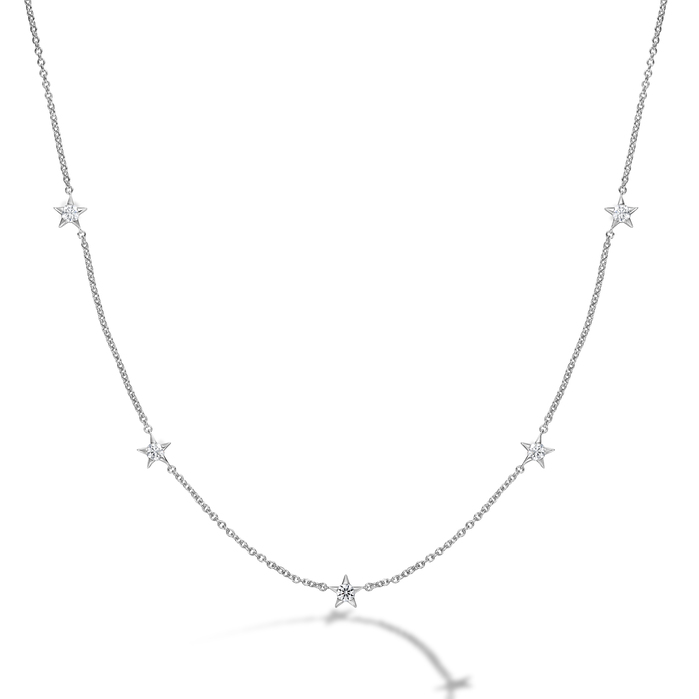 0.32 ctw. Illa 5 Station Necklace in 18K White Gold