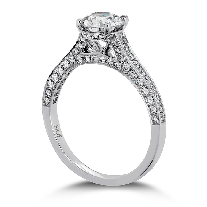 0.6 ctw. Illustrious Engagement Ring-Diamond Intensive Band in 18K White Gold