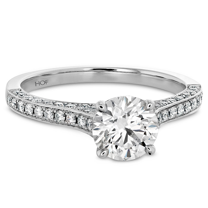0.6 ctw. Illustrious Engagement Ring-Diamond Intensive Band in 18K White Gold