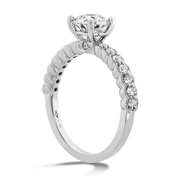 0.35 ctw. Isabelle Milgrain Engagement Ring in 18K Rose Gold