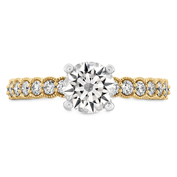 0.35 ctw. Isabelle Milgrain Engagement Ring in 18K Yellow Gold