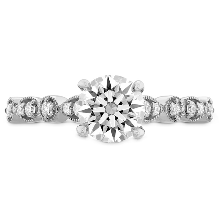 0.18 ctw. Isabelle Teardrop Milgrain Engagement Ring in Platinum