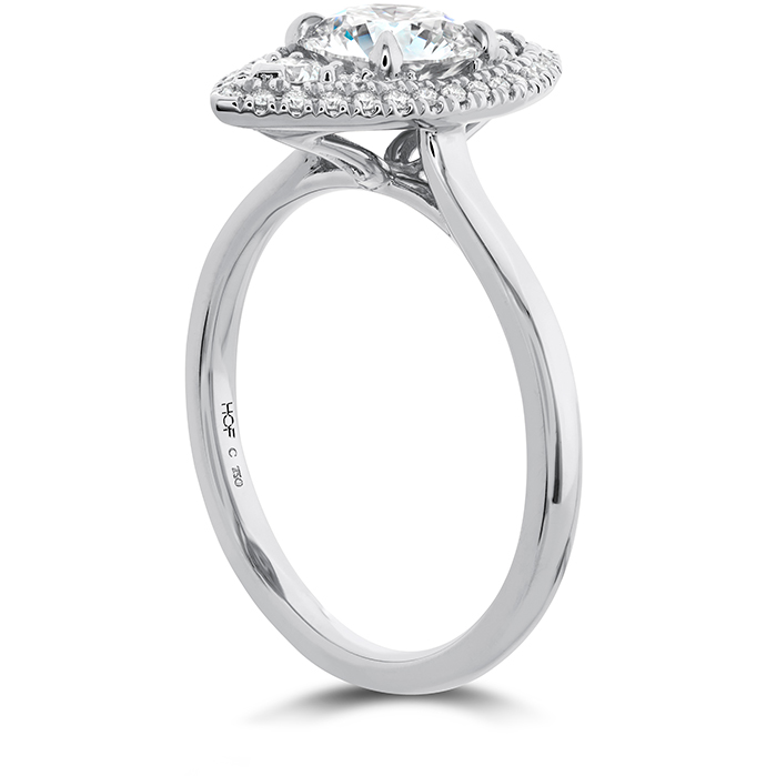 0.62 ctw. Juliette Marquise Halo Engagement Ring in 18K White Gold