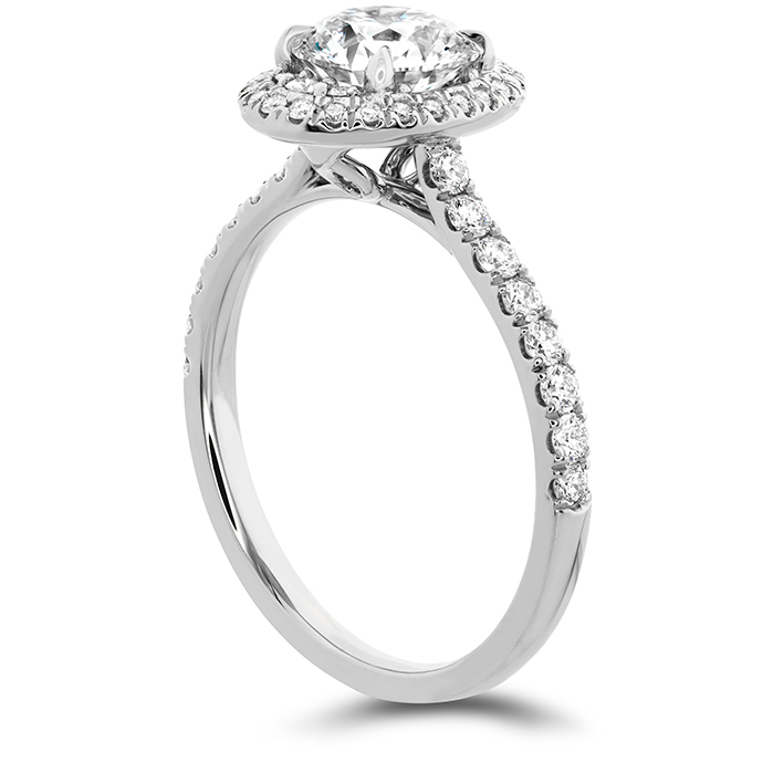 0.43 ctw. Juliette Oval Halo Diamond Engagement Ring in 18K Rose Gold