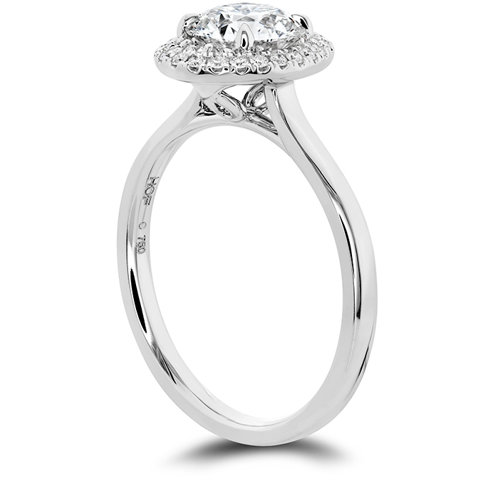 0.17 ctw. Juliette Oval Halo Engagement Ring in 18K Rose Gold