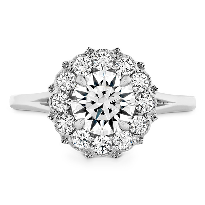 0.34 ctw. Liliana Halo Engagement Ring in 18K White Gold