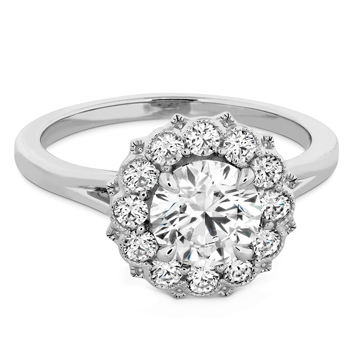0.52 ctw. Liliana Halo Engagement Ring in 18K White Gold