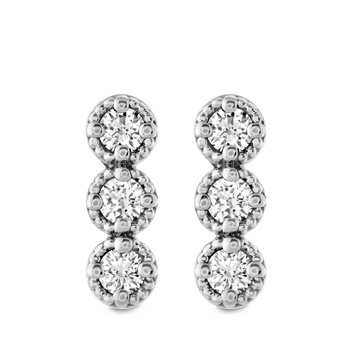 0.19 ctw. Liliana Milgrain Diamond Bar Earrings in 18K Rose Gold