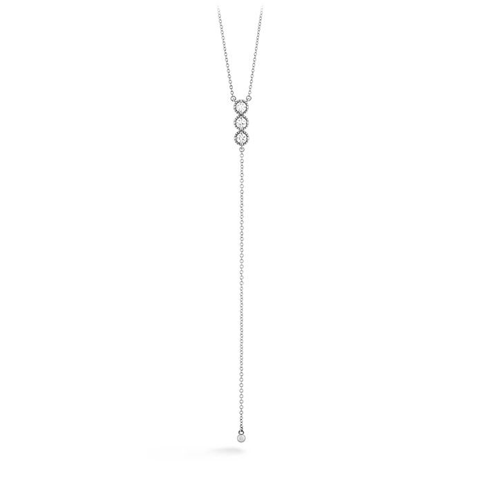 0.38 ctw. Liliana Milgrain Diamond Lariat Necklace in 18K White Gold