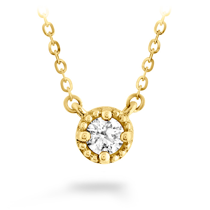 0.55 ctw. Liliana Milgrain Single Diamond Pendant in 18K Yellow Gold