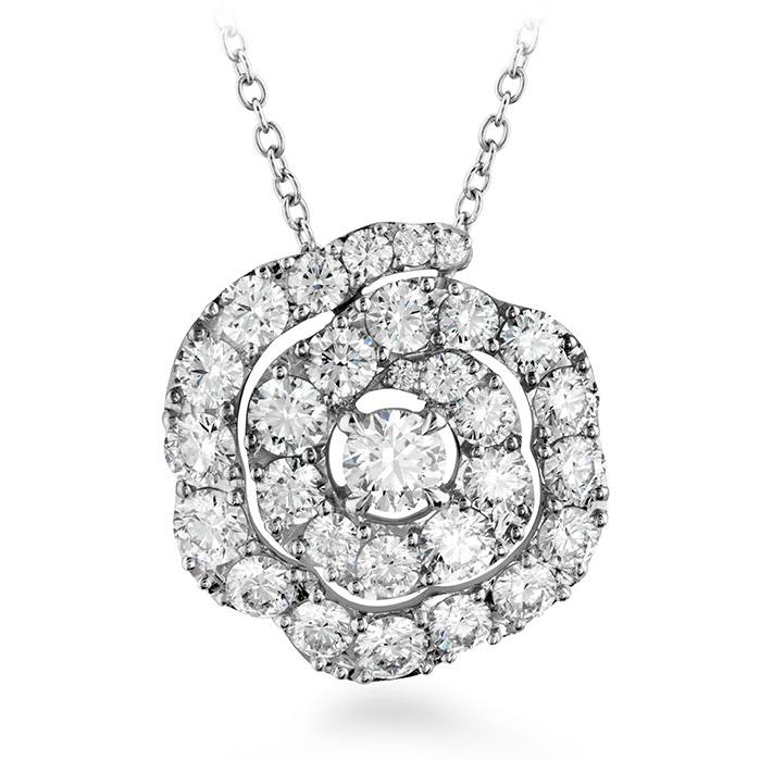 1.75 ctw. Lorelei Diamond Floral Pendant in 18K White Gold