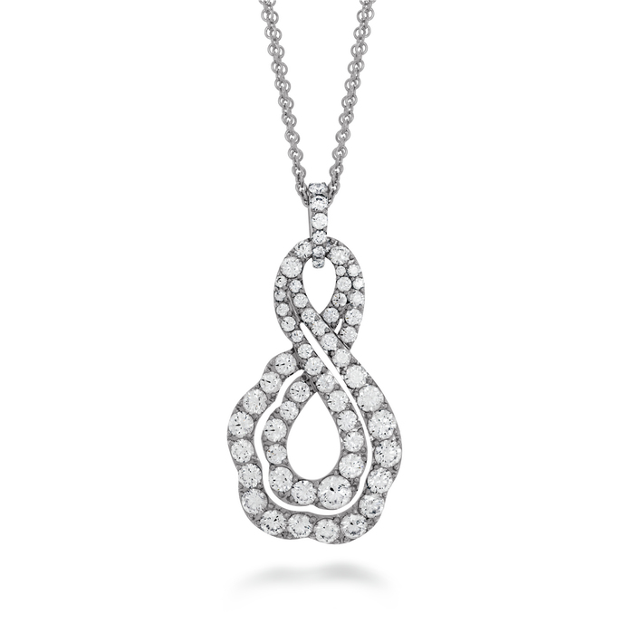 2.05 ctw. Lorelei Diamond Infinity Pendant in 18K White Gold