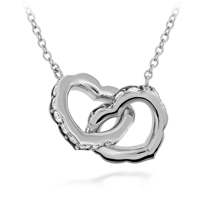 Lorelei Interlocking Diamond Heart Necklace in 