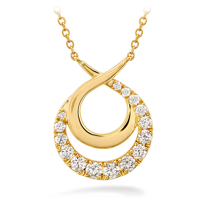 0.75 ctw. Optima Double Circle Necklace in 18K Yellow Gold