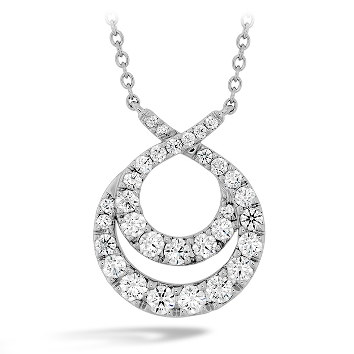 1.25 ctw. Optima Double Circle Diamond Necklace in 18K White Gold