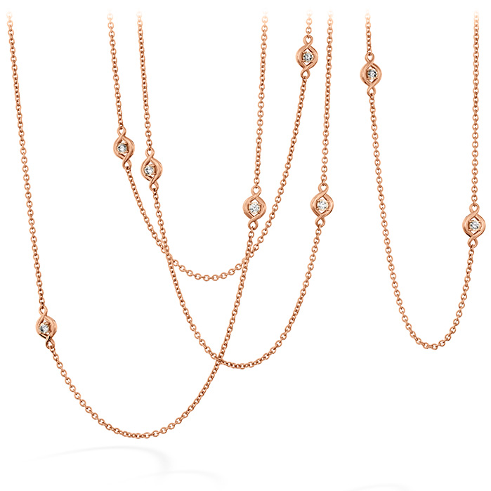 0.58 ctw. Optima Station Necklace in 18K Rose Gold