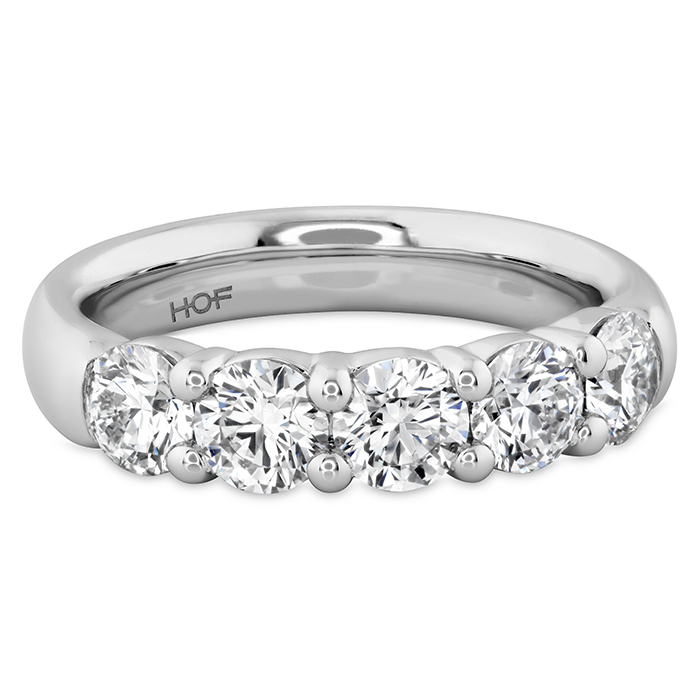1.5 ctw. Signature 5 Stone Band in 18K White Gold