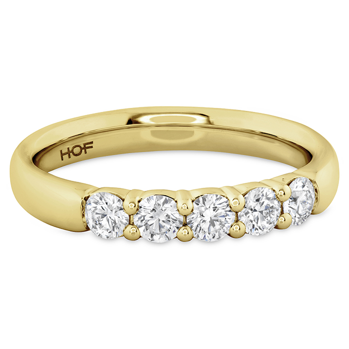 0.5 ctw. Signature 5 Stone Band in 18K Yellow Gold