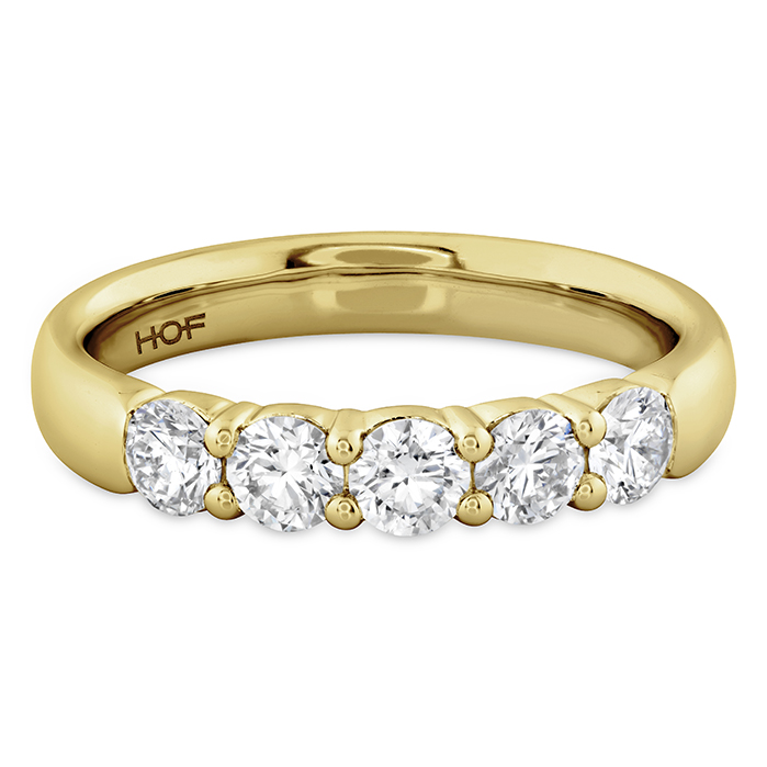 0.75 ctw. Signature 5 Stone Band in 18K Yellow Gold