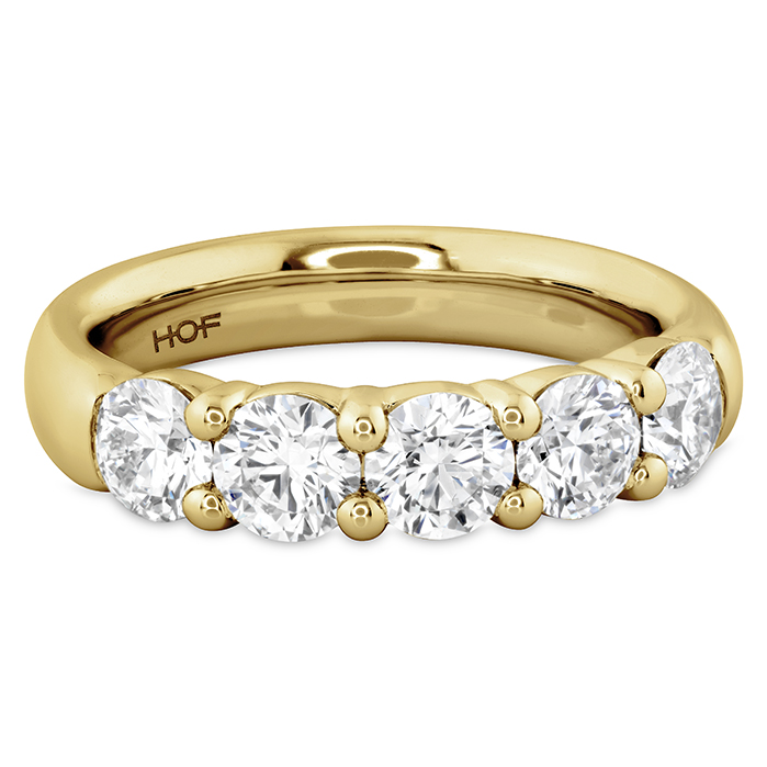 1.5 ctw. Signature 5 Stone Band in 18K Yellow Gold