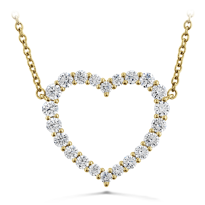 0.67 ctw. Signature Heart Pendant - Large in 18K Yellow Gold