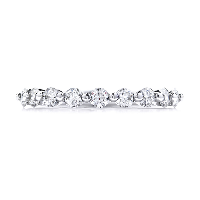 0.6 ctw. Multiplicity Single Prong 3/4 Band in 18K White Gold