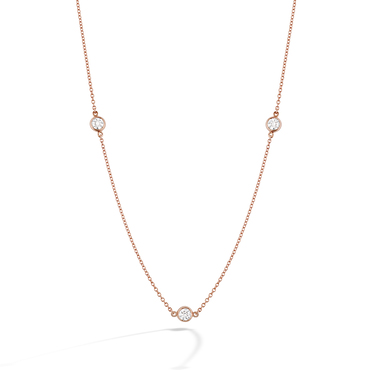 0.73 ctw. Special HOF Classic Bezel by the Yard Necklace in 18K Yellow Gold