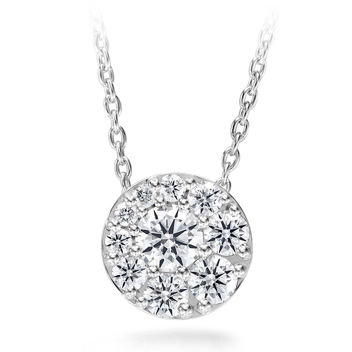 1.02 ctw. Tessa Diamond Circle Pendant in 18K White Gold
