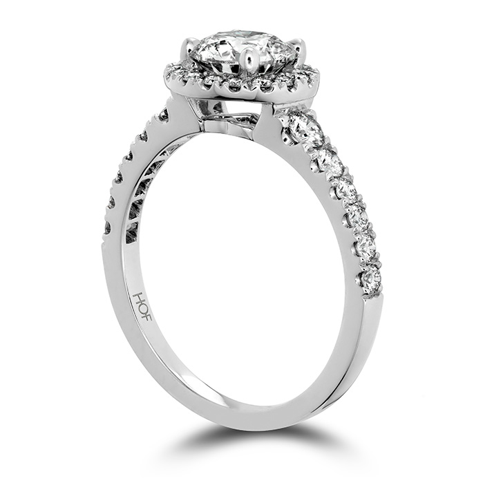 0.55 ctw. Transcend Premier HOF Halo Engagement Ring in 18K White Gold