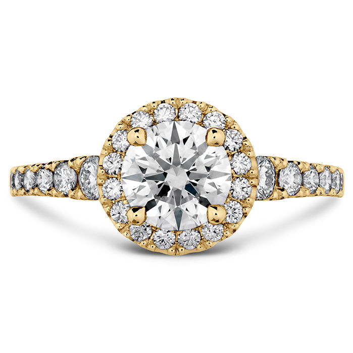 0.4 ctw. Transcend Premier HOF Halo Engagement Ring in 18K Yellow Gold