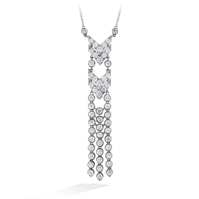 6.55 ctw. Triplicity Fringe Necklace in 18K White Gold