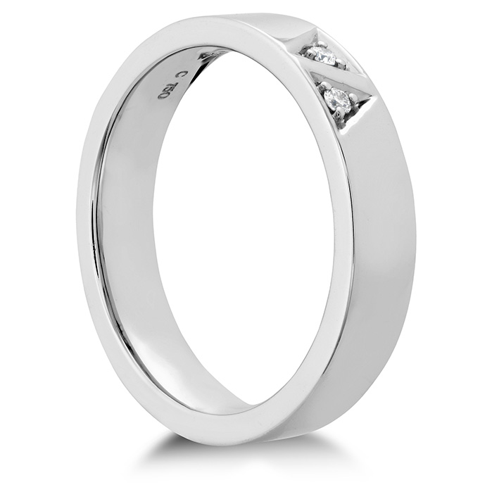 0.03 ctw. Triplicity Triangle Double Diam Band 4mm in Platinum