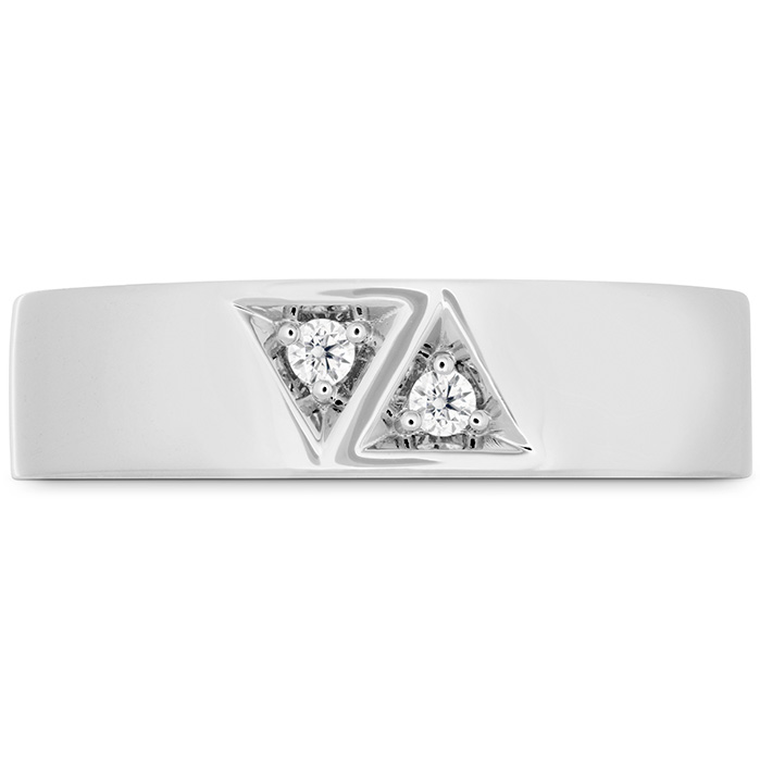 0.06 ctw. Triplicity Triangle Double Diam Band 6mm in Platinum