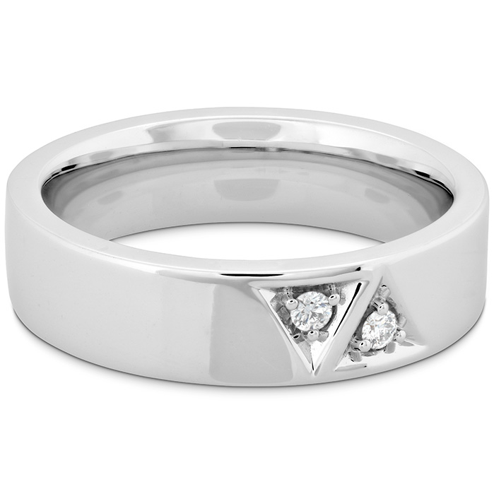0.06 ctw. Triplicity Triangle Double Diam Band 6mm in Platinum