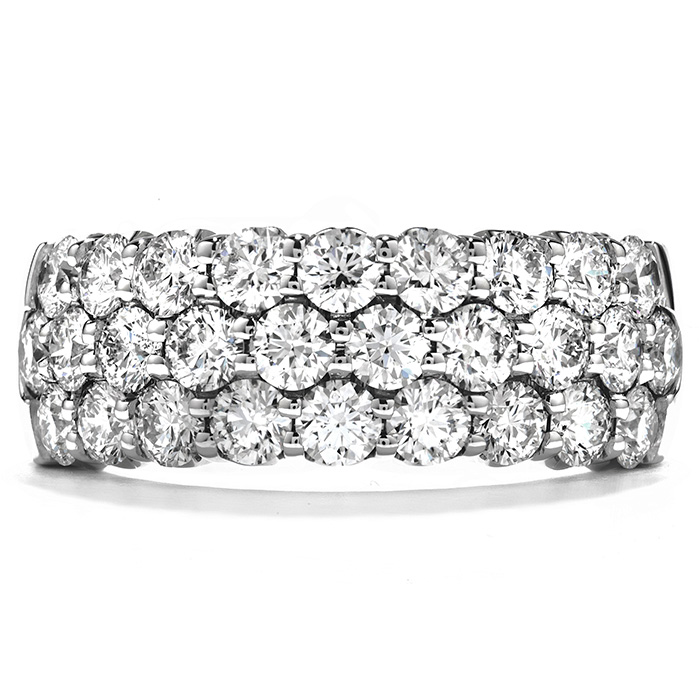 1.65 ctw. Truly Triple Row Right Hand Ring in 18K White Gold